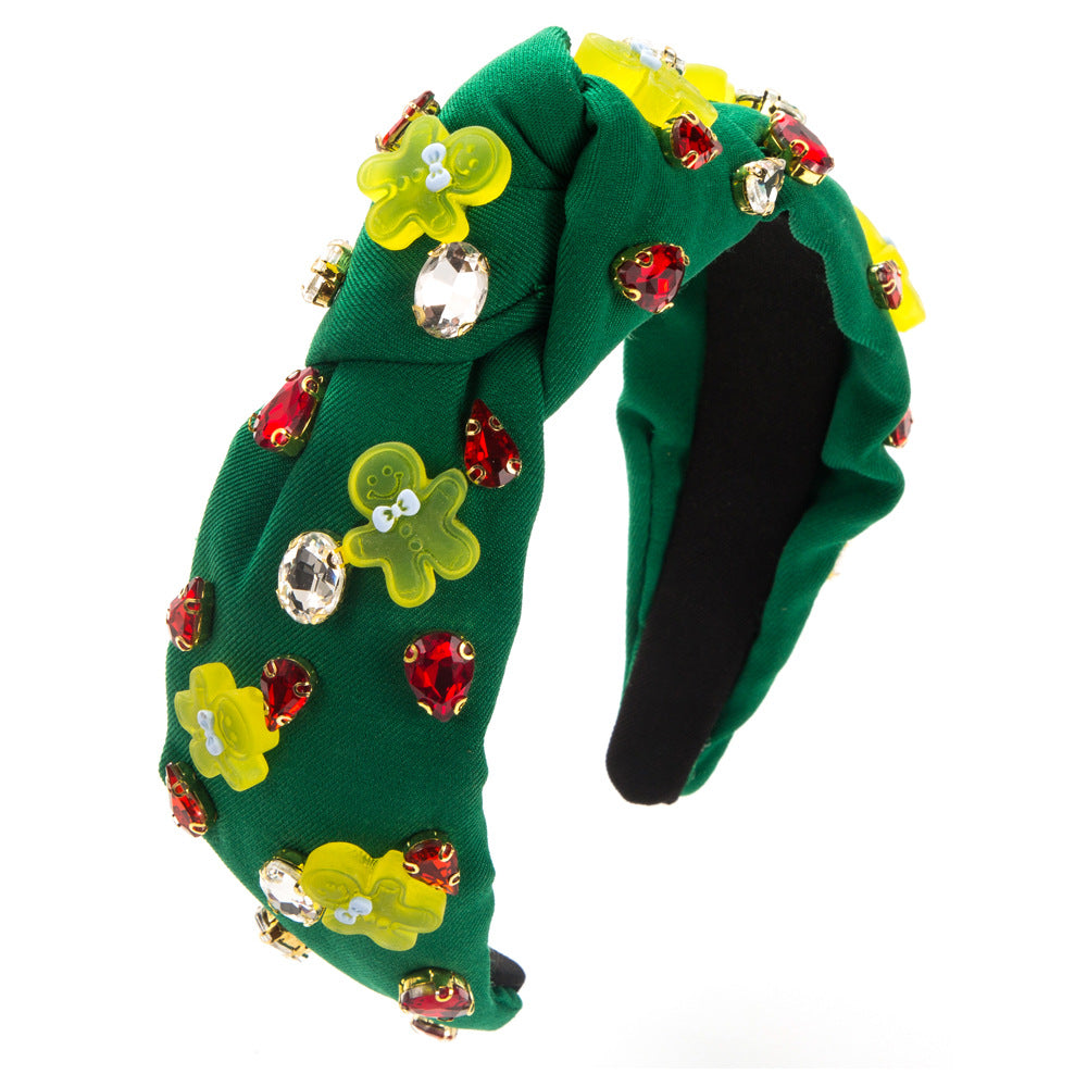 Wholesale Gingerbread Man Fabric Christmas Hoops